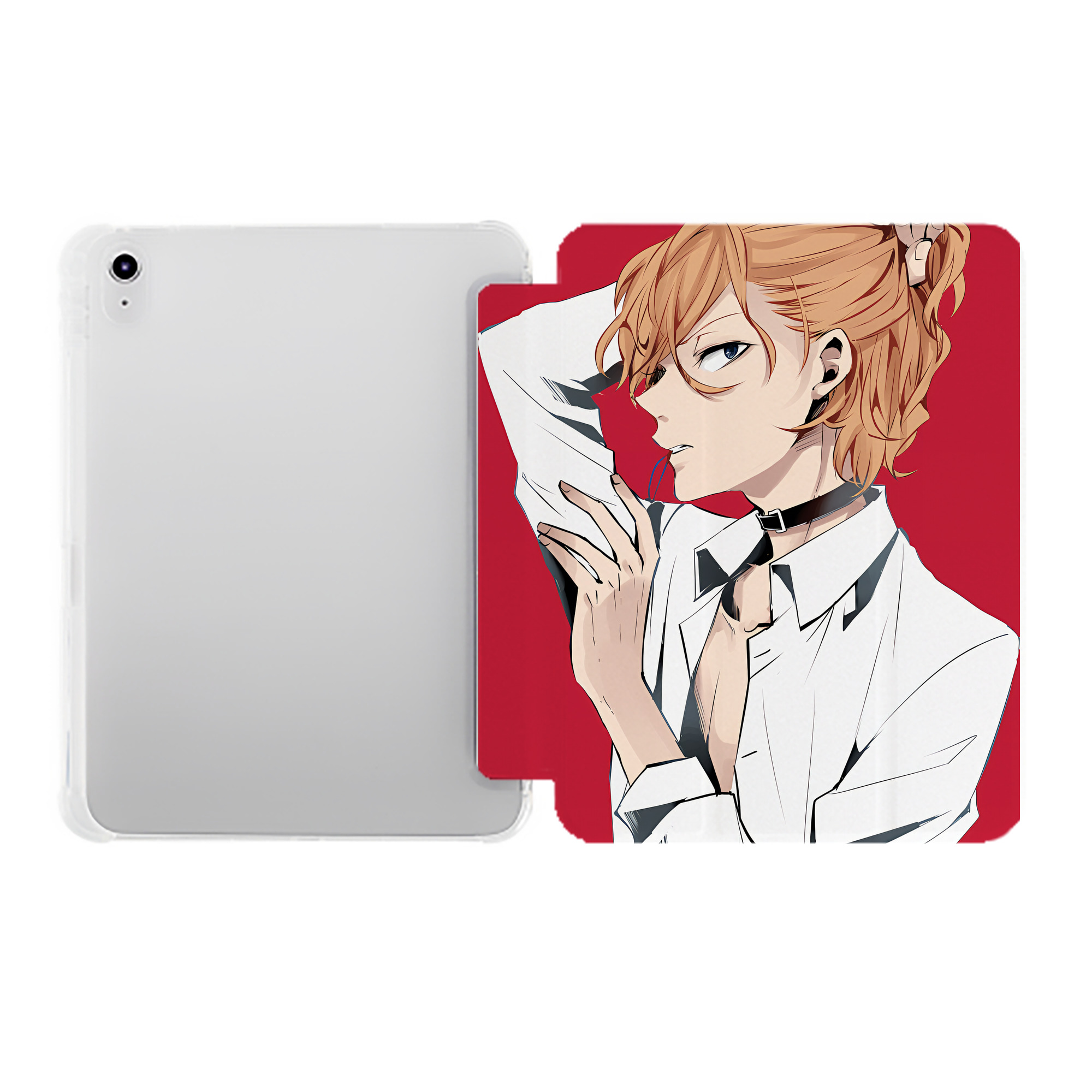 （画像用） 文豪ストレイドッグス Bungo Stray Dogs IPad ケース ペン収納付き 三つ折りスタンド PUレザー×シリコン 対応機種9.5/10.5/10.9インチ